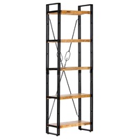 5-Tier Bookcase 60x30x180 cm Solid Mango Wood vidaXL