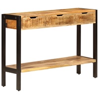 Sideboard with 3 Drawers 110x35x75 cm Solid Mango Wood vidaXL