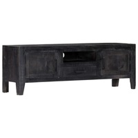 TV Cabinet Black 118x30x40 cm Solid Mango Wood vidaXL