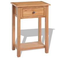 Console Table 50x32x75 cm Solid Oak Wood vidaXL