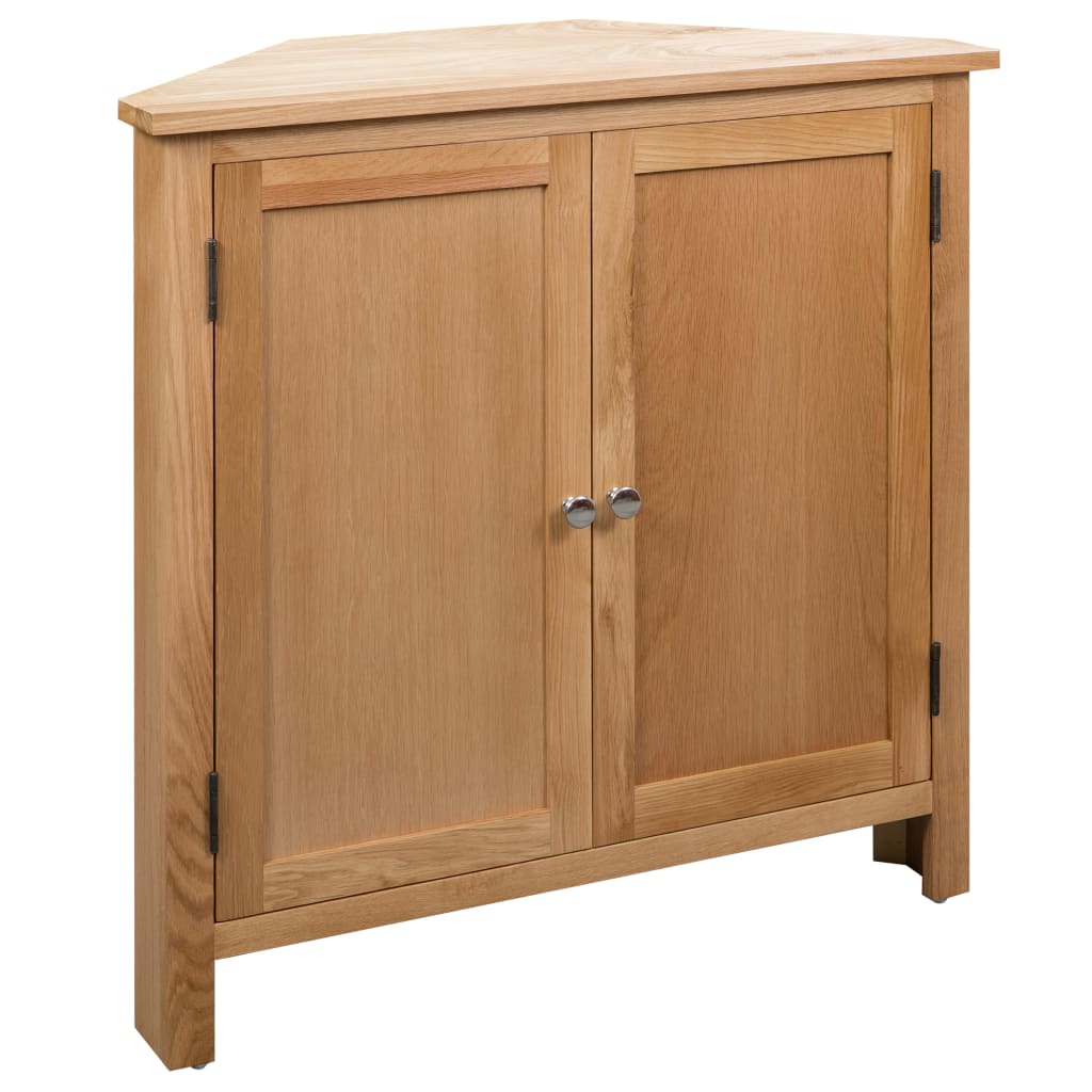 Corner Cabinet 80x33.5x78 cm Solid Oak Wood vidaXL
