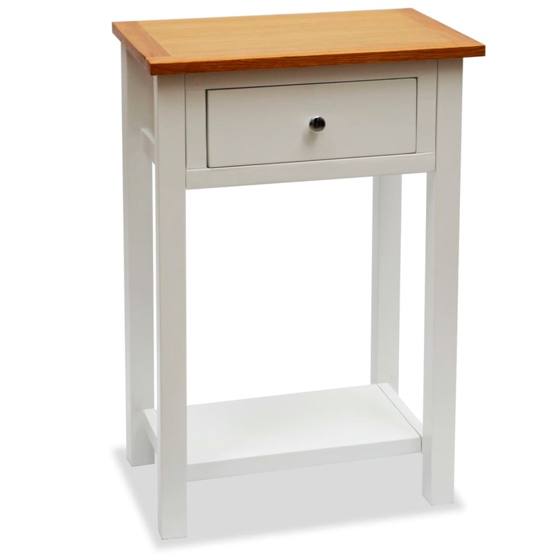 Buy End Table 50x32x75 cm Solid Oak Wood vidaXL MyDeal
