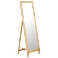Freestanding Mirror 48x46.5x150 cm Solid Oak Wood vidaXL