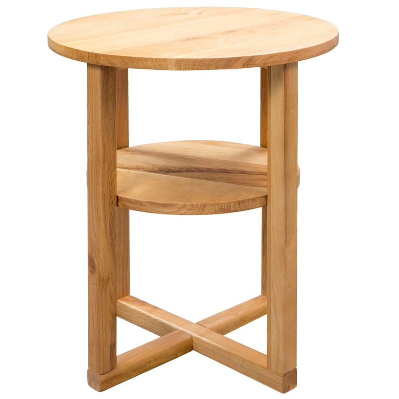 Buy Side Table 40x50 cm Solid Oak Wood MyDeal
