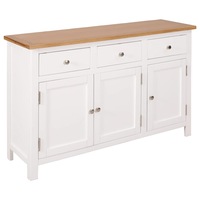 Sideboard 110x33.5x70 cm Solid Oak Wood vidaXL