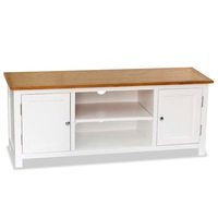 TV Cabinet 120x35x48 cm Solid Oak Wood vidaXL