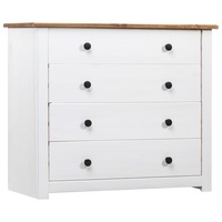 Side Cabinet White 80x40x73 cm Pine Panama Range vidaXL