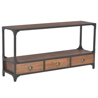 TV Cabinet with 3 Drawers 120x30x60 cm Solid Pine Wood vidaXL