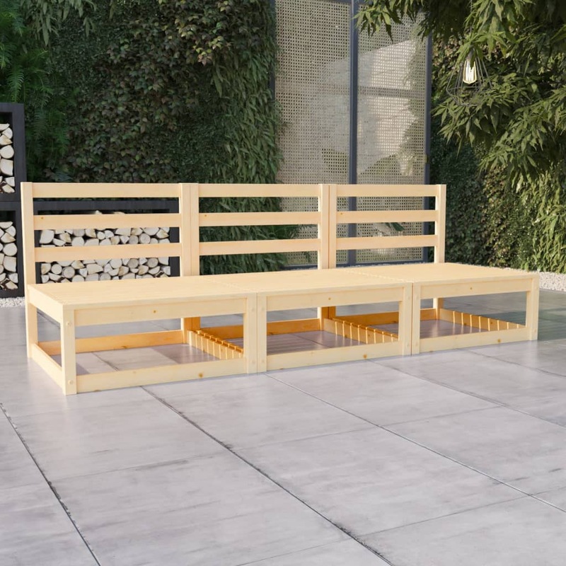 Buy Solid Wood Pine Sofa Patio Seating with/without Cushions Multi