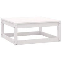 Garden Footstool 70x70x30 cm White Solid Pinewood vidaXL