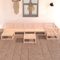 8 Piece Garden Lounge Set Solid Pinewood vidaXL