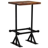 Bar Table Solid Reclaimed Wood Multicolour 60x60x107 cm vidaXL