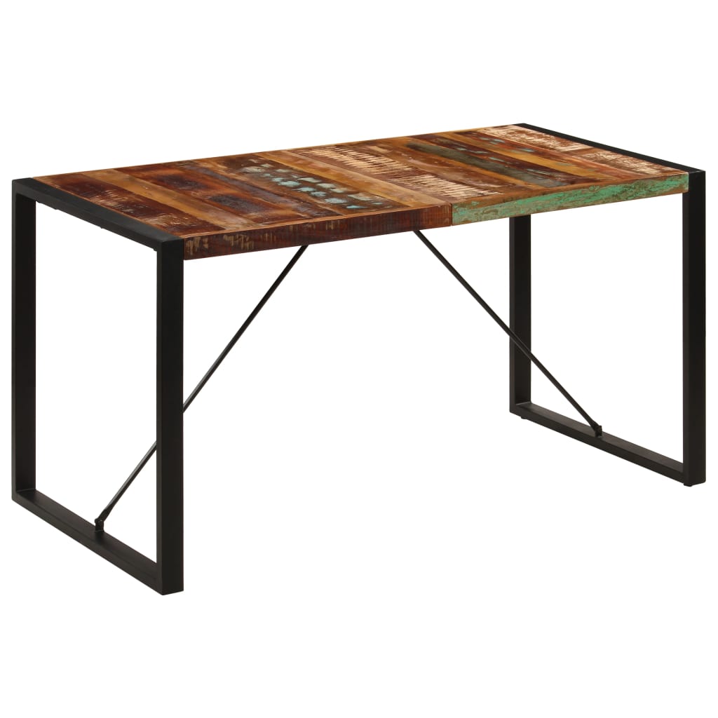 Dining Table 140x70x75 cm Solid Reclaimed Wood vidaXL