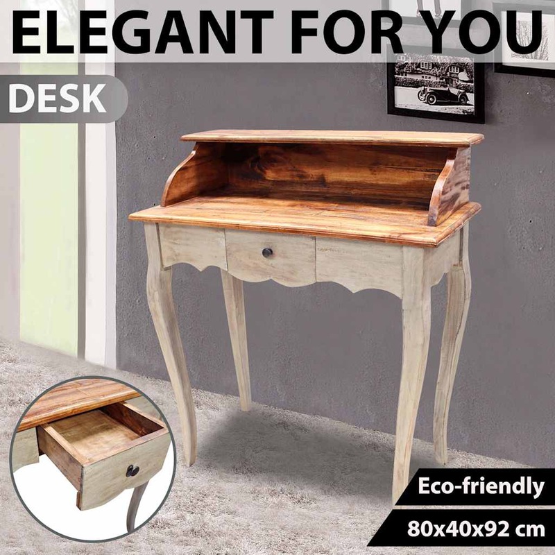Buy Writing Desk Solid Reclaimed Wood 80x40x92 cm MyDeal