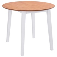 Drop-leaf Dining Table Round MDF White vidaXL