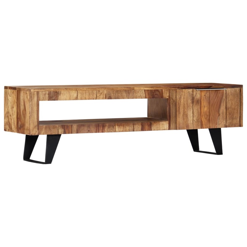 vidaXL Solid Sheesham Wood TV Low Profile TV Stand Media