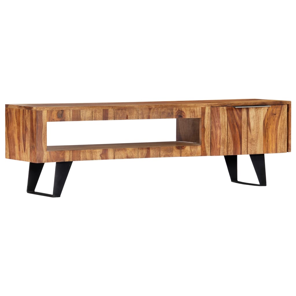 vidaXL Solid Sheesham Wood TV Low Profile TV Stand Media