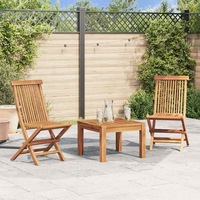 Folding Garden Chairs 2 pcs Solid Teak Wood vidaXL