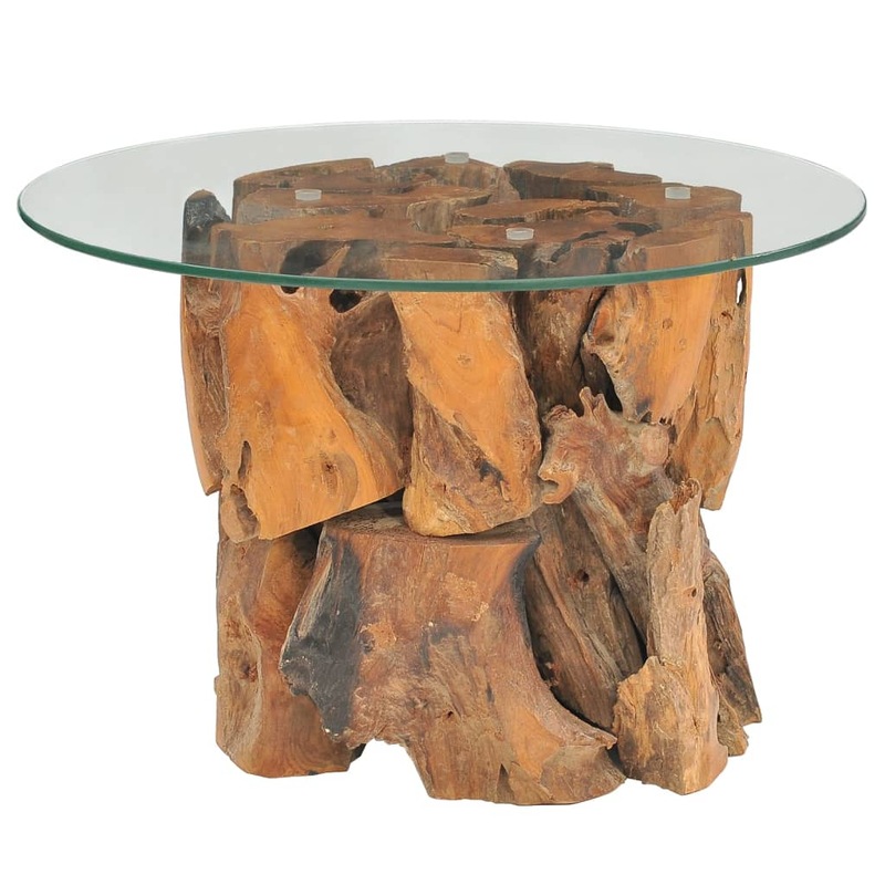 Solid Teak Driftwood Coffee Table Indoor Living Room End Tea Furniture ...