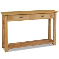 Console Table Solid Teak 120x30x80 cm vidaXL