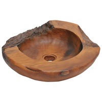 Basin Solid Teak 45 cm vidaXL