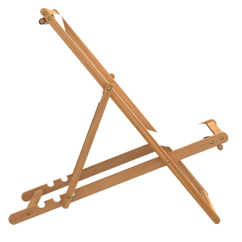 Buy Deck Chair Teak 56x105x96 cm Cream MyDeal