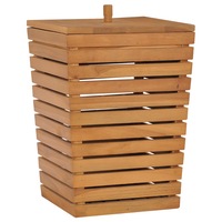 Laundry Basket 30x30x45 cm Solid Teak Wood vidaXL