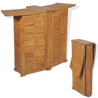 Folding Bar Table 155x53x105 cm Solid Teak Wood vidaXL