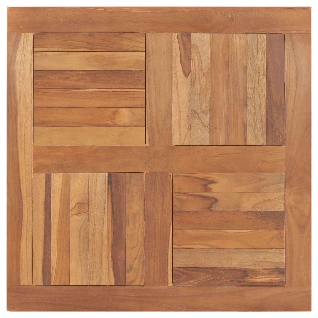Solid Teak Wood Table Top Square 80x80x2.5cm Home Replacement Board