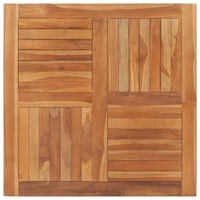 Table Top Solid Teak Wood Square 90x90x2.5 cm vidaXL