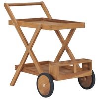 Tea Trolley Solid Teak Wood vidaXL