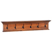 Wall Mounted Coat Rack 100x10x20 cm Solid Teak Wood vidaXL