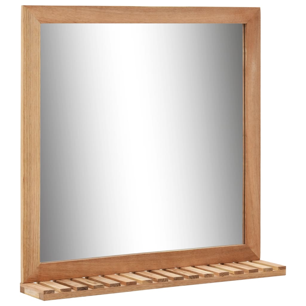 Bathroom Mirror 60x12x62 cm Solid Walnut Wood vidaXL