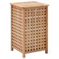 Laundry Bin 39x39x65 cm Solid Walnut Wood vidaXL