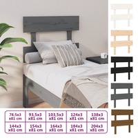 Solid Wood Pine Bed Headboard Wooden Bedhead Black/Brown Multi Sizes vidaXL
