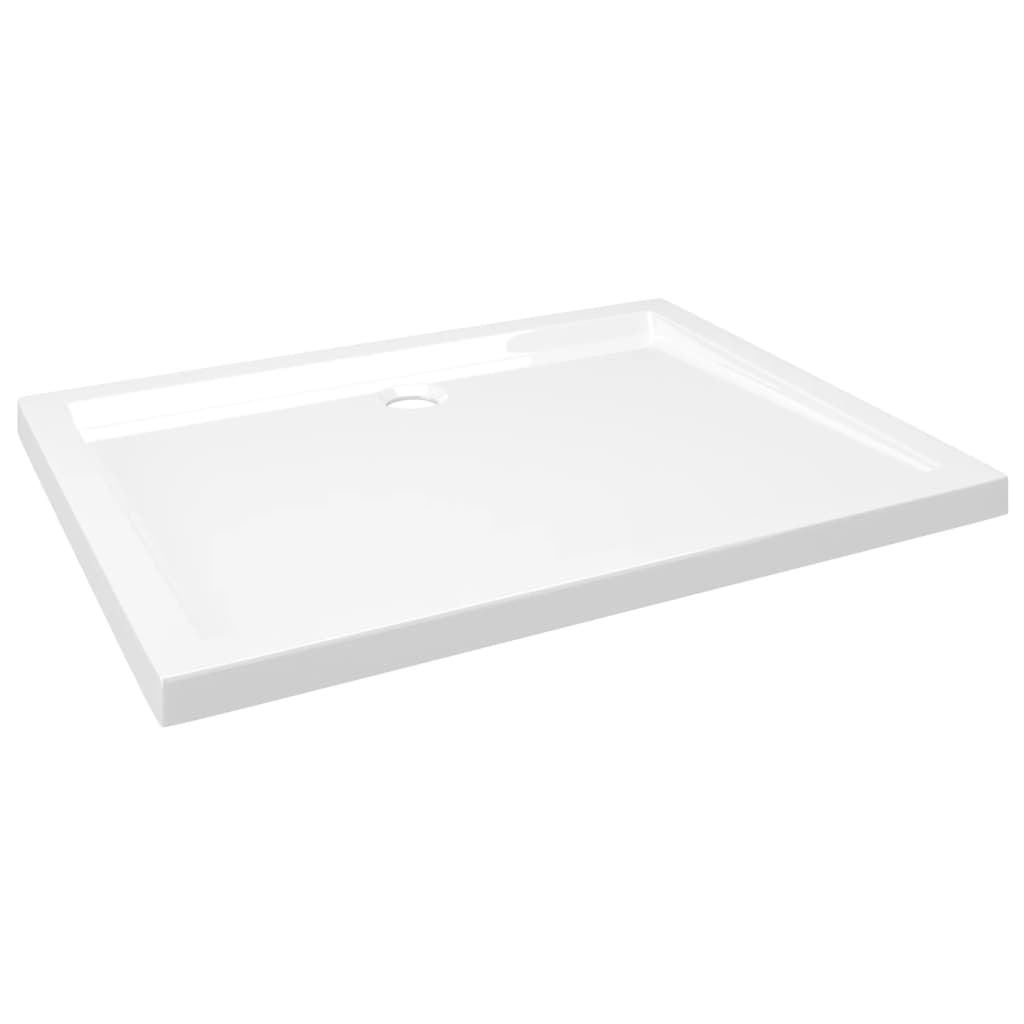 vidaXL Square ABS Shower Base Tray Bathroom Threshold Black/White Multi Sizes