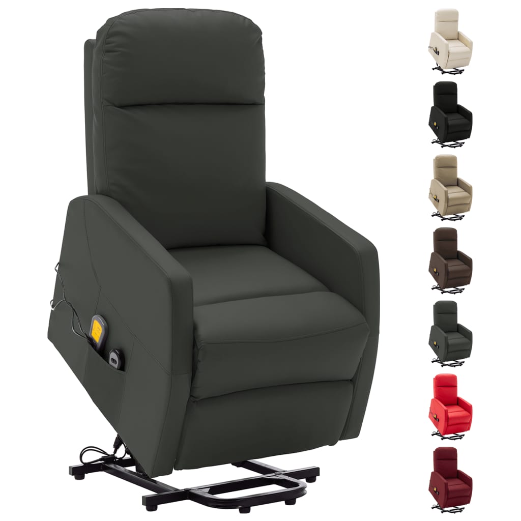 Buy Lift Chair Massage Chair Lift Recliner Chair Armchair Faux Leather vidaXL MyDeal