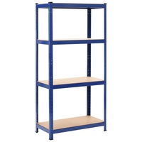 4-Layer Storage Shelf Blue Steel&Engineered Wood vidaXL