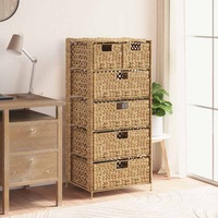 Storage Unit with 6 Baskets 47x37x100 cm Water Hyacinth vidaXL