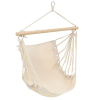 Swing Chair Fabric Cream White vidaXL