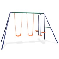 Swing Set with 4 Seats Orange vidaXL