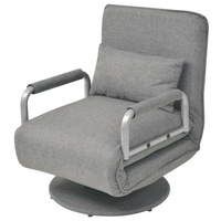 Swivel Chair and Sofa Bed Light Grey Fabric vidaXL