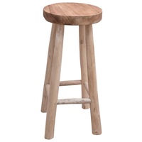 Bar Stool Solid Teak Wood vidaXL