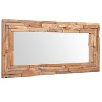 Decorative Mirror Teak 120x60 cm Rectangular vidaXL