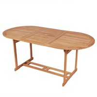 Garden Table 180x90x75 cm Solid Teak Wood vidaXL
