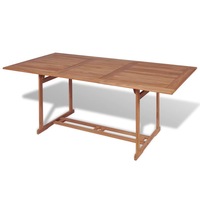 Garden Table 180x90x75 cm Solid Teak Wood vidaXL