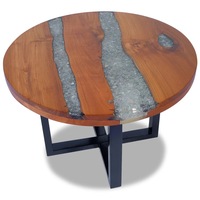 Coffee Table Teak Resin 60 cm vidaXL