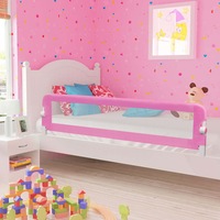 Toddler Safety Bed Rail Pink 180x42 cm Polyester vidaXL