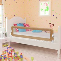 Toddler Safety Bed Rail Taupe 150x42 cm Polyester vidaXL