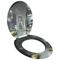 Toilet Seats with Hard Close Lids MDF New York vidaXL
